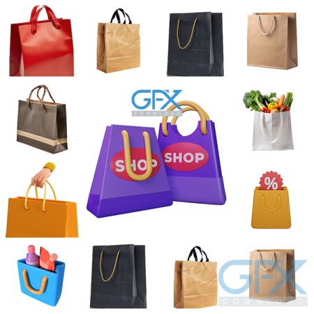 عکس ساک خرید png برای ادیت