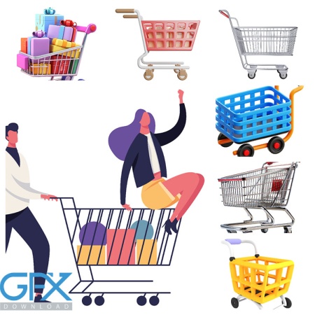 دانلود عکس لوگو سبد خرید فتوشاپ