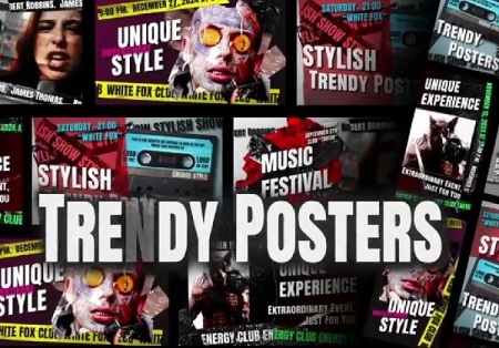 پروژه پریمیر اسلایدشو پوسترهای تبلیغاتی Trendy Posters