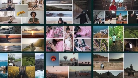 پروژه آماده پریمیر فریم های 5 صفحه ای Multi Screen Frames Library