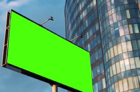 فوتیج پرده سبز بیلبورد تبلیغاتی Advertising Billboard