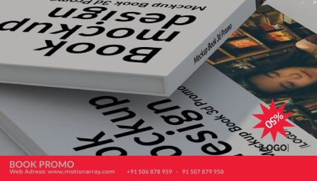 پروژه آماده افتر افکت تیزر تبلیغاتی موکاپ کتاب Book Mockup Design