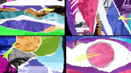 ترانزیشن پریمیر با افکت کلاژ شاد Upbeat Collage