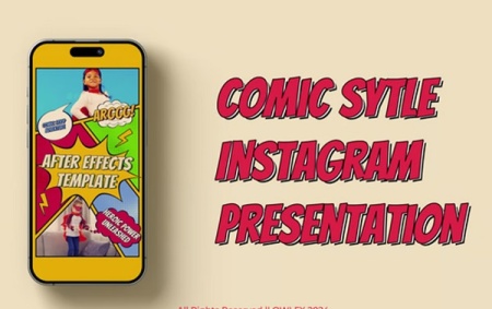 پروژه افتر افکت استوری اینستاگرام کمیک Comic Reels and Story