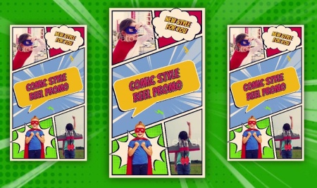 پروژه آماده افتر افکت استوری اینستاگرام کمیک Comic Reels and Story