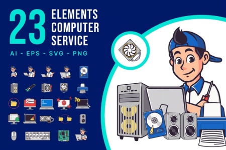وکتور لوازم جانبی کامپیوتر