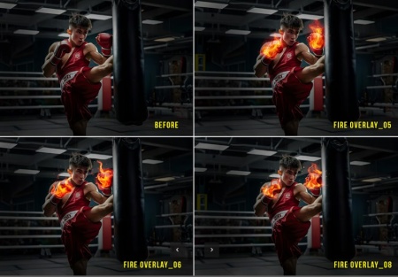 مجموعه فایل PNG شعله آتش