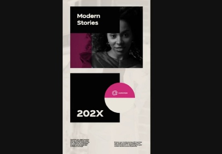 پروژه آماده افتر افکت 4 استوری اینستاگرام مدرن Modern Stories