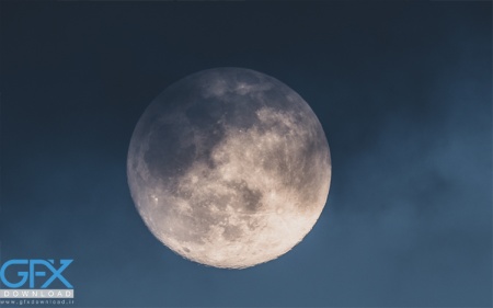 عکس طبیعی از ماه کامل