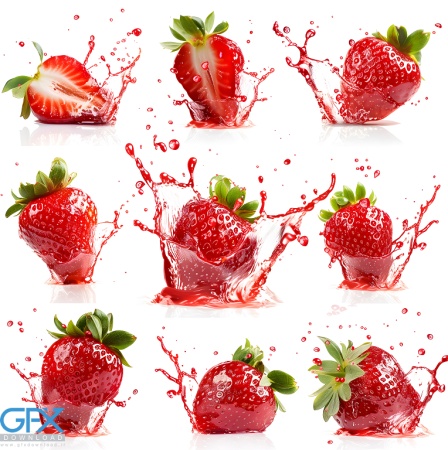 عکس استوک توت فرنگی