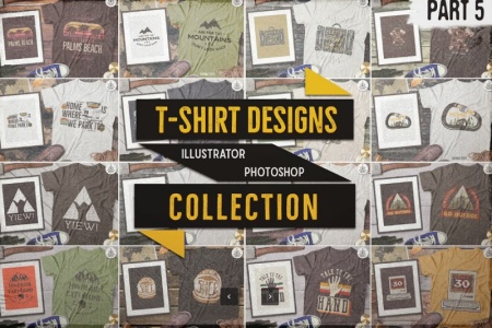 دانلود طرح لایه باز تی شرت به سبک وینتیج