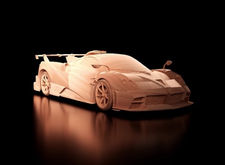 پروژه افتر افکت لوگو ماشین اسپرت Wooden sports car logo