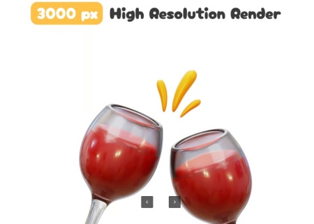 پک آیکون سه بعدی PNG شروع سال جدید