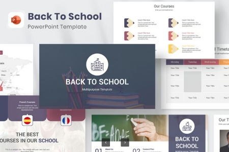 قالب آماده پاورپوینت با تم تخته سیاه