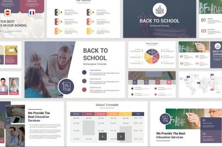 قالب پاورپوینت با تم تخته سیاه