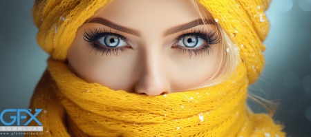 عکس چشم رنگی دختر