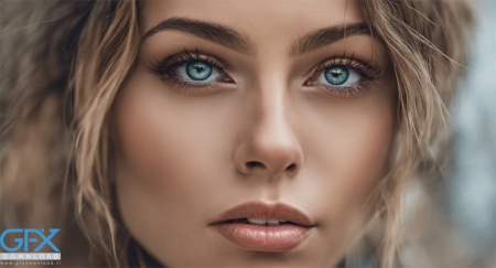 عکس چشم آبی دختر