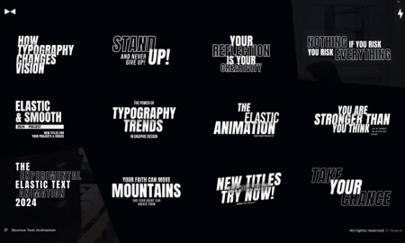 پروژه آماده پریمیر عناوین انیمیشنی Bounce Text Animation