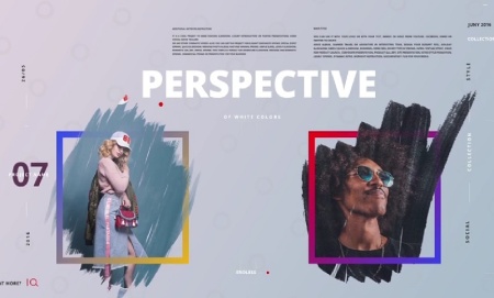 پروژه افتر افکت اسلایدشو مد با تم براش Fashion Brushes Slideshow