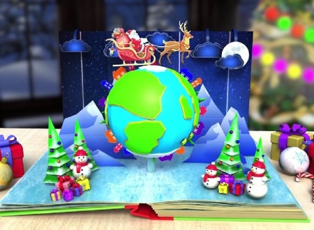 پروژه افتر افکت کتاب تبریک کریسمس Christmas greetings book
