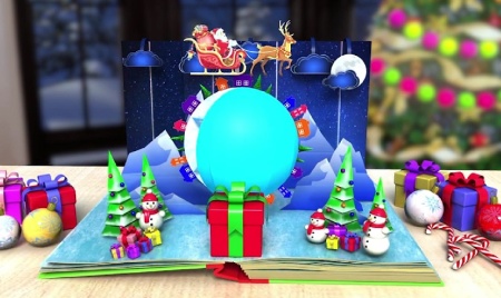 دانلود پروژه افتر افکت کتاب تبریک کریسمس Christmas greetings book
