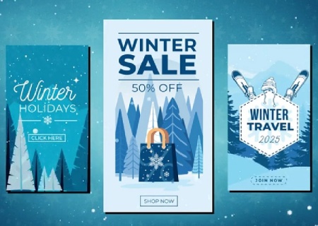 پروژه افتر افکت ریل اینستاگرام کریسمس Winter Christmas Reels