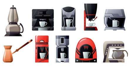 وکتور دستگاه قهوه ساز