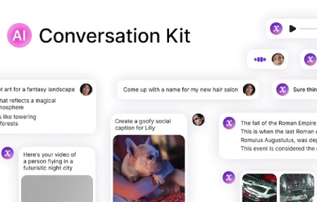 پروژه پریمیر کیت ساخت صفحه پیامک و چت AI Conversation Kit