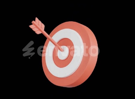 فوتیج موشن گرافیک سه بعدی دارت 3D Animation of Dart Target
