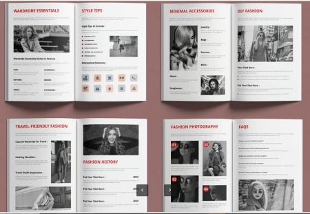 دانلود فایل لایه باز E Book تم مجله فشن برای ایندیزاین