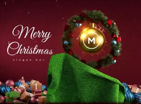 پروژه افتر افکت لوگوی جشن تعطیلات کریسمس Holiday Festive Logo