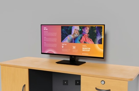دانلود موکاپ مانیتور دیجیتال لایه باز