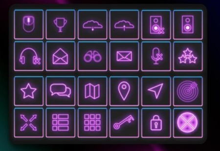 175 آیکون طرح نئون