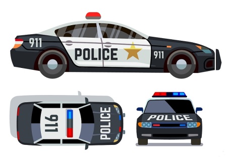 وکتور ماشین پلیس از بالا