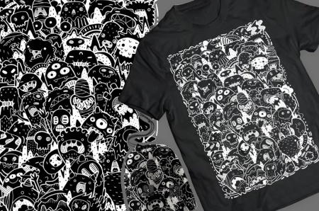 دانلود طرح لایه باز چاپ تی شرت