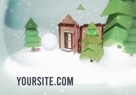 پروژه افتر افکت نمایش لوگو با گوی برفی Snow Globe Logo