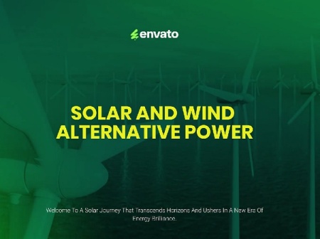 پروژه افتر افکت معرفی انرژی سبز Solar and Wind Alternative Power