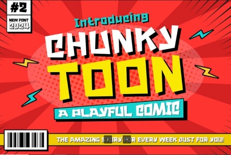 فونت جذاب انگلیسی چانکی تون Chunky Toon