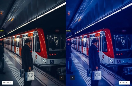 دانلود پریست رنگی عکس تم ایستگاه مترو و قطار برای لایت روم