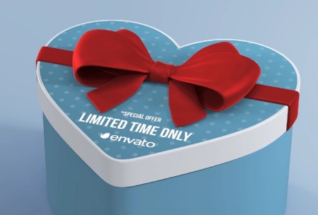 پروژه آماده افتر افکت اینترو با جعبه هدیه ولنتاین Valentine's Gift Box