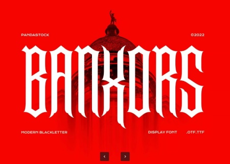 فونت گنگستر انگلیسی Banxors