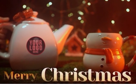 پروژه افتر افکت لوگوی کریسمسی Christmas Tea Time