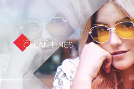 پروژه افتر افکت اسلایدشو سینمایی Clean Lines Cinematic Slideshow