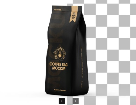 موکاپ لایه باز بسته بندی قهوه