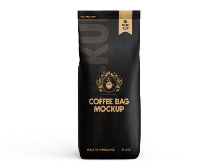 موکاپ بسته بندی پاکت قهوه