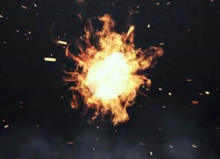 پروژه افتر افکت نمایش لوگو با افکت انفجار آتش Fire Logo