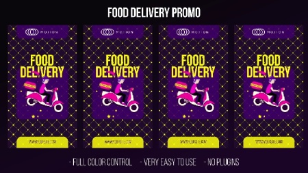 پروژه افتر افکت 8 استوری اینستاگرام رستوران بیرون بر Food Delivery