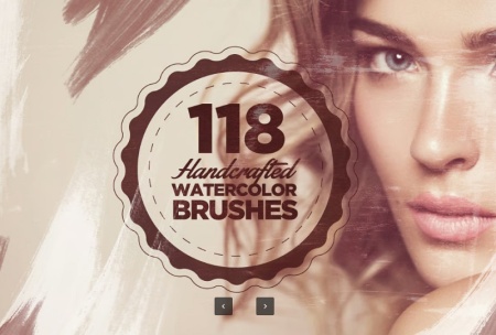 118 براش آبرنگی فتوشاپ دست ساز