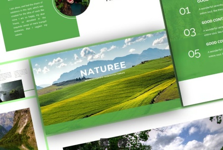 قالب آماده پاورپوینت طبیعت و جنگل