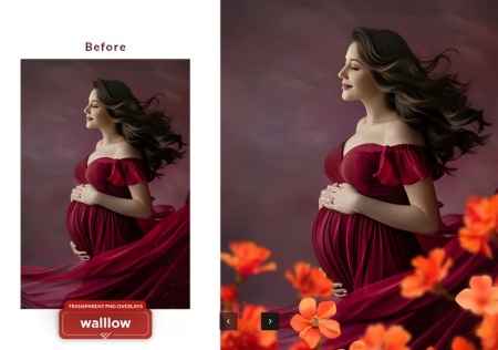overlay گل رز برای ادیت فتوشاپ